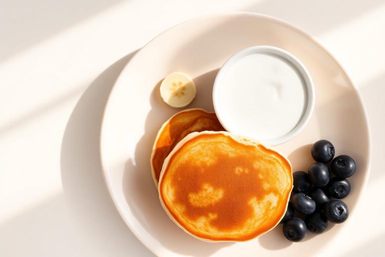 Illustration of Banana Pancake Stack